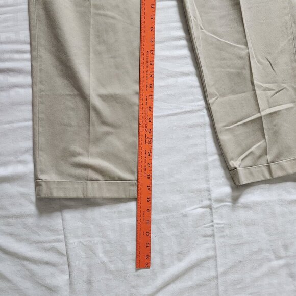Brooks Brothers Advantage Chino Pleated Khaki Pants Elliot Mens 38x30 Office - Picture 6 of 7